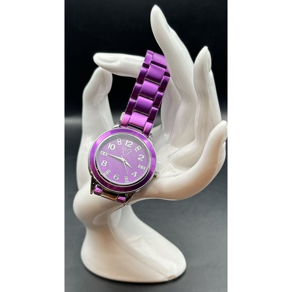 Disney Parks Mickey Mouse Icon Watch Purple Adult Size Water Resistant WORKS - Picture 2 of 9